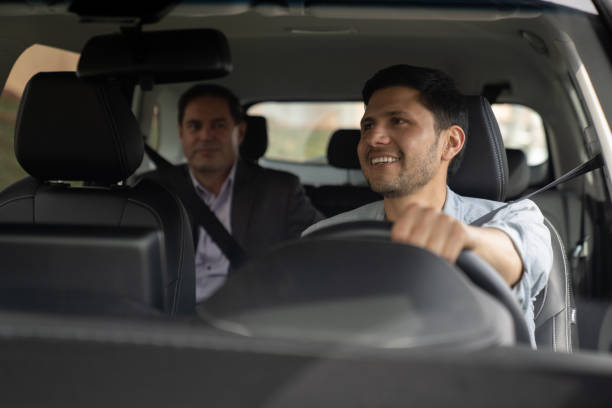 A passanger sitting in Taxi